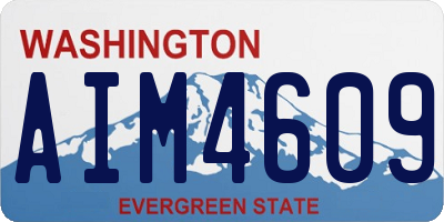 WA license plate AIM4609