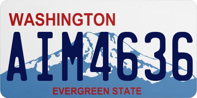 WA license plate AIM4636