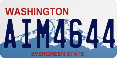 WA license plate AIM4644