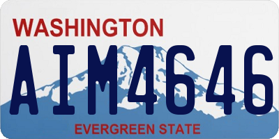 WA license plate AIM4646