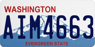 WA license plate AIM4663