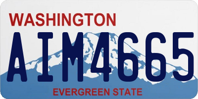 WA license plate AIM4665