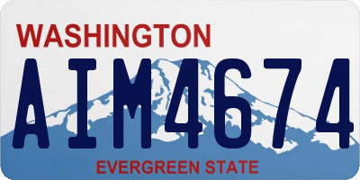 WA license plate AIM4674