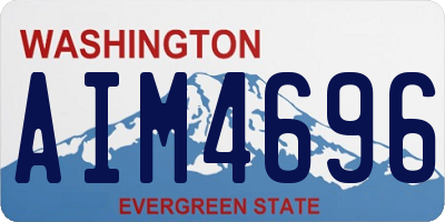 WA license plate AIM4696
