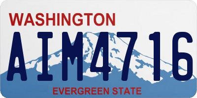 WA license plate AIM4716