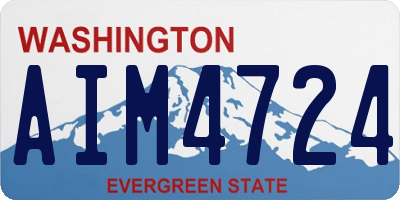 WA license plate AIM4724