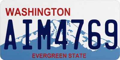 WA license plate AIM4769