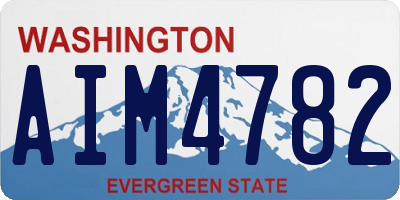 WA license plate AIM4782