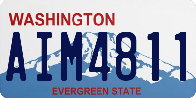 WA license plate AIM4811