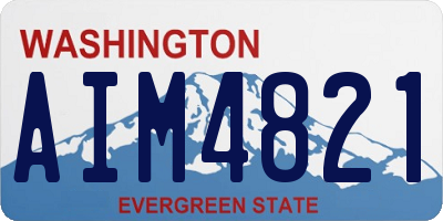 WA license plate AIM4821