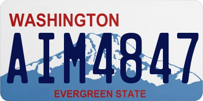 WA license plate AIM4847