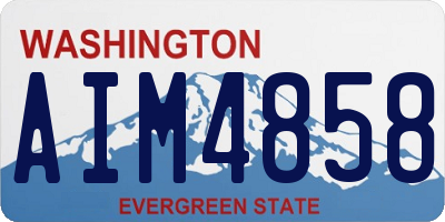 WA license plate AIM4858