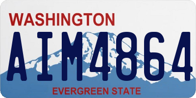 WA license plate AIM4864