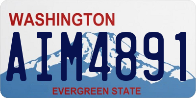 WA license plate AIM4891