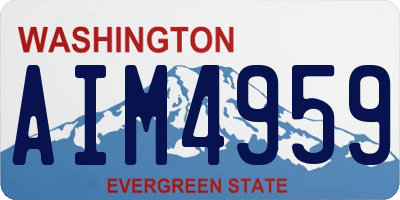 WA license plate AIM4959