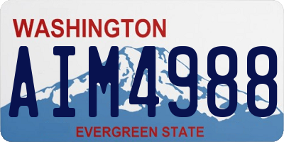WA license plate AIM4988