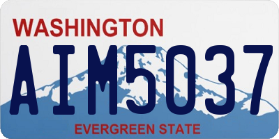 WA license plate AIM5037