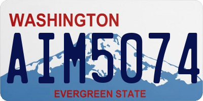 WA license plate AIM5074