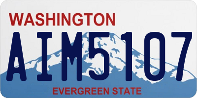 WA license plate AIM5107