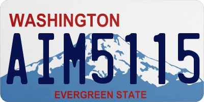 WA license plate AIM5115