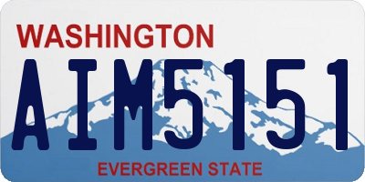 WA license plate AIM5151