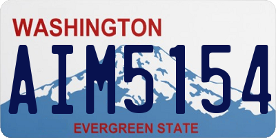 WA license plate AIM5154