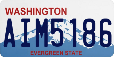 WA license plate AIM5186