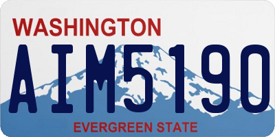 WA license plate AIM5190