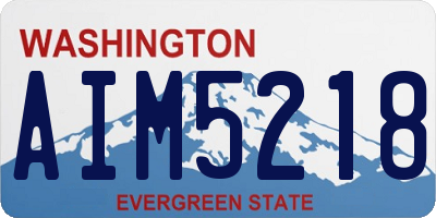 WA license plate AIM5218