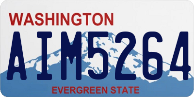 WA license plate AIM5264