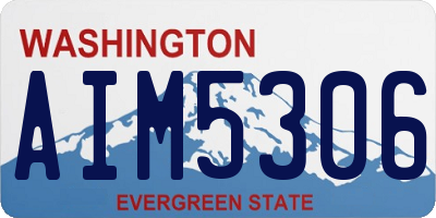 WA license plate AIM5306