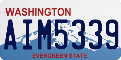 WA license plate AIM5339