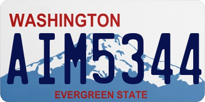 WA license plate AIM5344