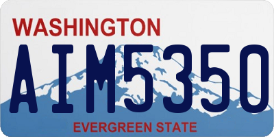WA license plate AIM5350