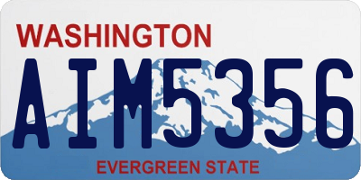 WA license plate AIM5356