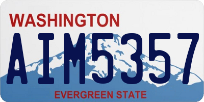 WA license plate AIM5357
