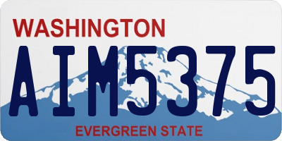WA license plate AIM5375