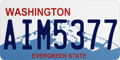 WA license plate AIM5377