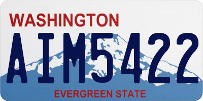 WA license plate AIM5422