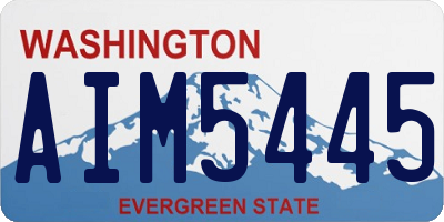 WA license plate AIM5445
