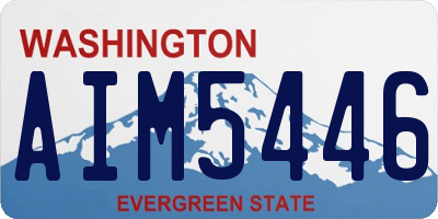 WA license plate AIM5446