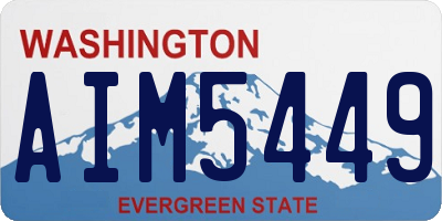 WA license plate AIM5449