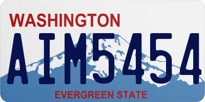 WA license plate AIM5454