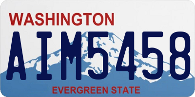 WA license plate AIM5458