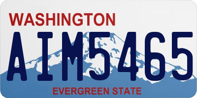 WA license plate AIM5465