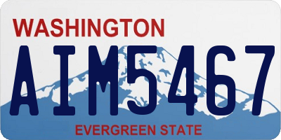 WA license plate AIM5467