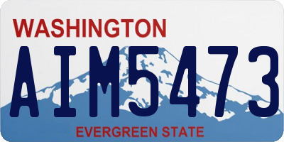 WA license plate AIM5473