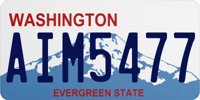WA license plate AIM5477