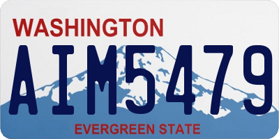 WA license plate AIM5479
