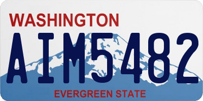 WA license plate AIM5482